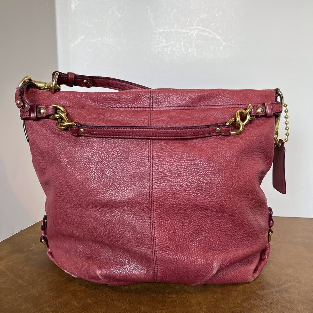 Coach Pebbled Leather Hobo Shoulder Bag